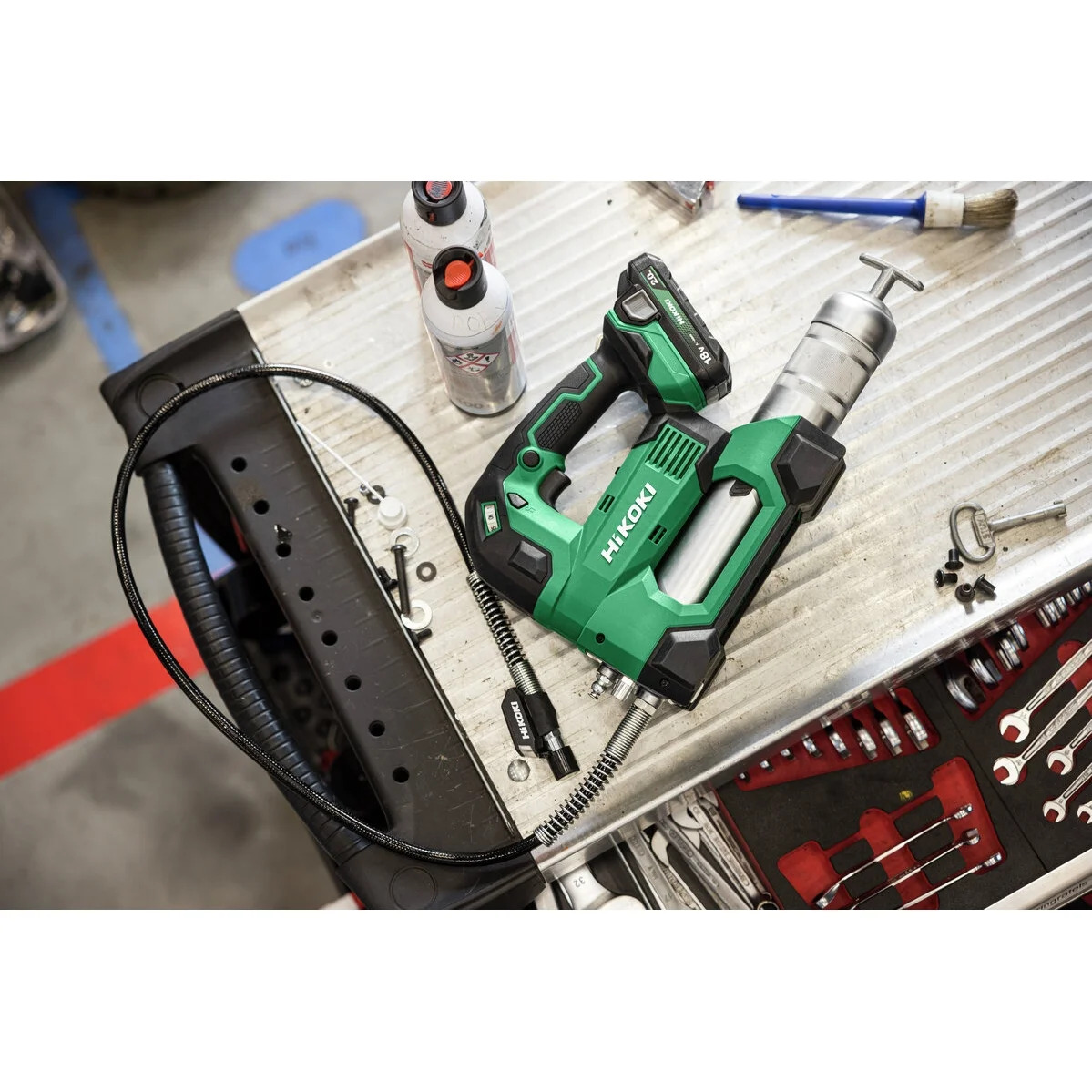 Hikoki Akku-Fettpresse AL18DA W4Z 18 Volt – Bild 6