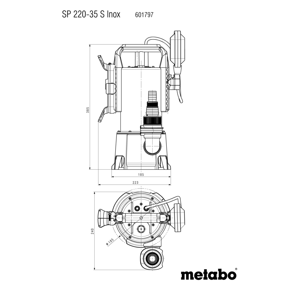 Metabo SP 220-35 S Inox Schmutzwasser-Tauchpumpe (601797000) – Bild 9