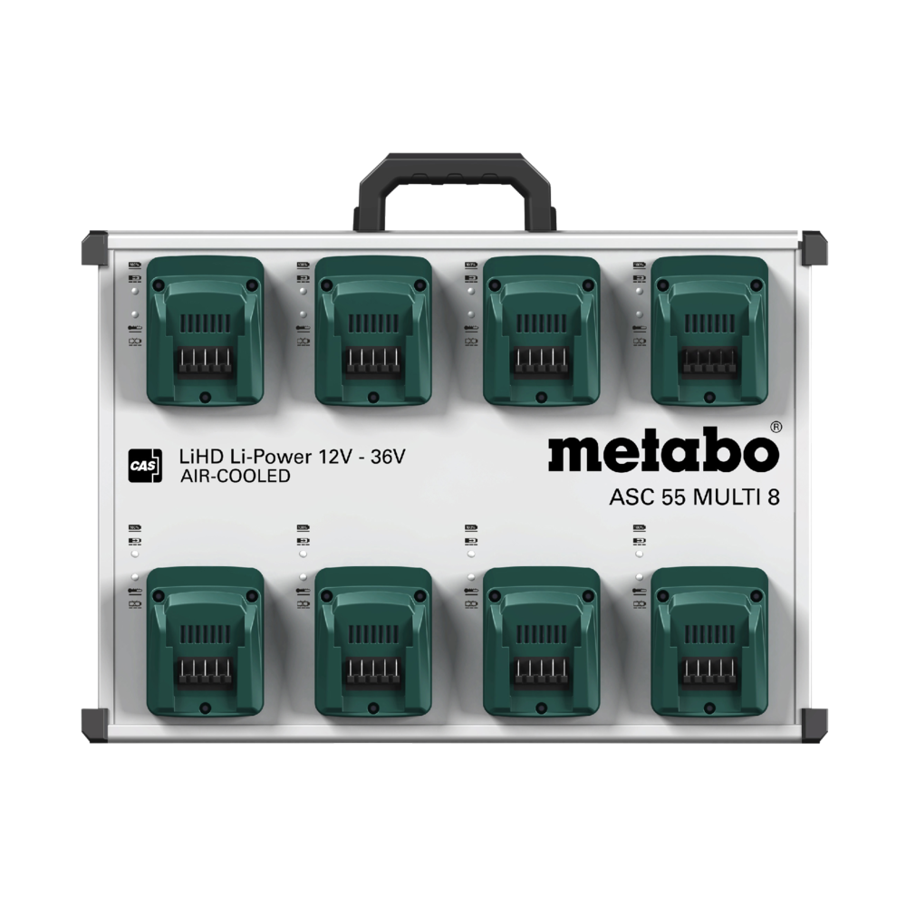 Metabo Schnellladestation ASC 55 MULTI 8, 12-36V Ladestation (627093000) – Bild 2